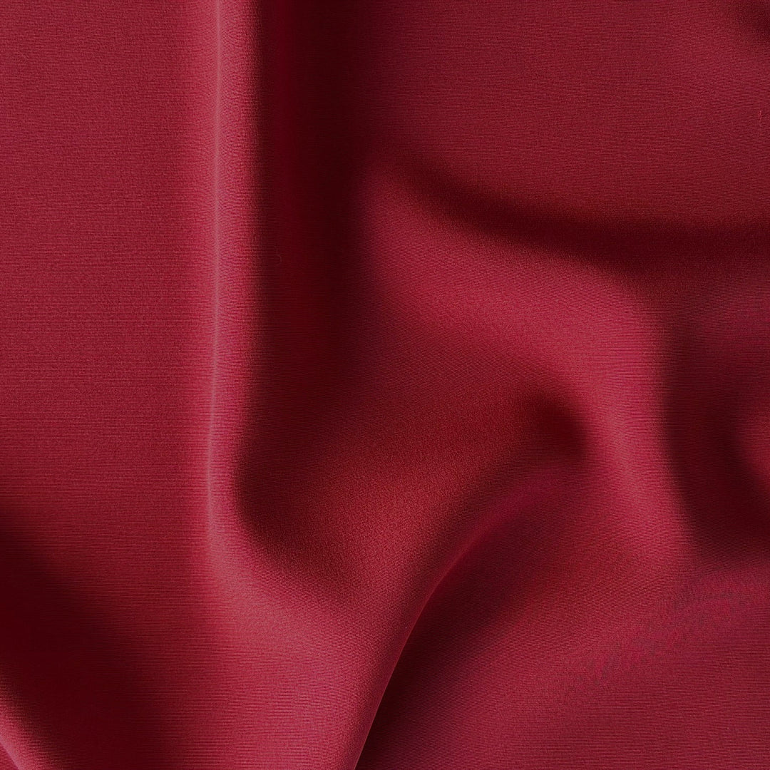 High-End Deep Rouge 3-Ply 30 mm Stretch Silk Crepe (Made in Korea)