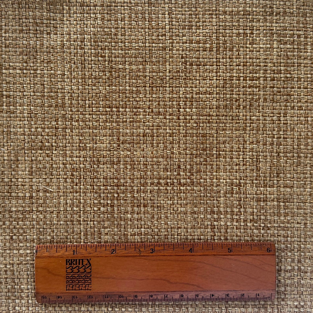 Mid-Weight Shades of Beige Polyester Mock Grasscloth (Made in Turkey)