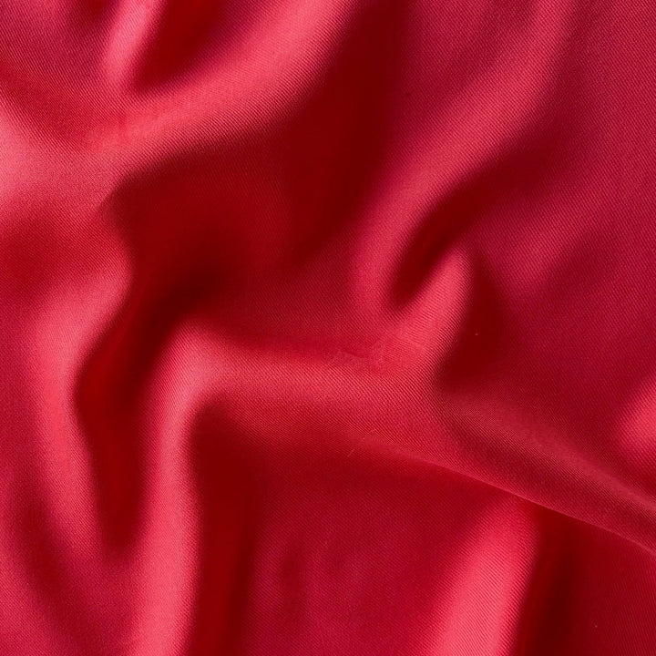 Vibrant Spicy Salmon Sueded Silk Twill