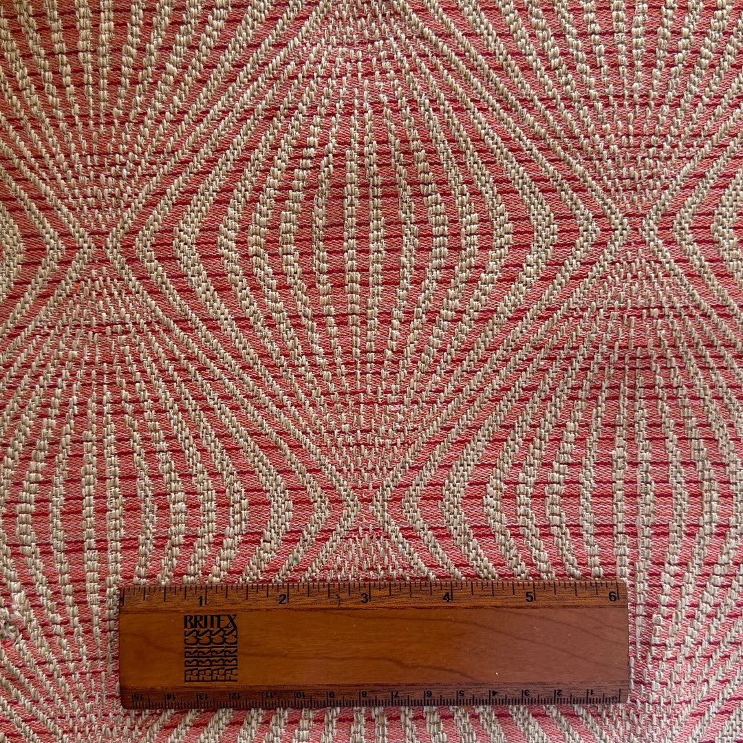 Mid-Weight Salmon Op Art Rayon Blend (Made in Turkey)
