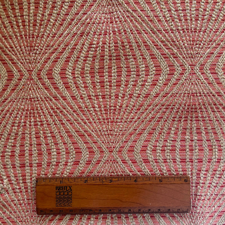 Mid-Weight Salmon Op Art Rayon Blend (Made in Turkey)