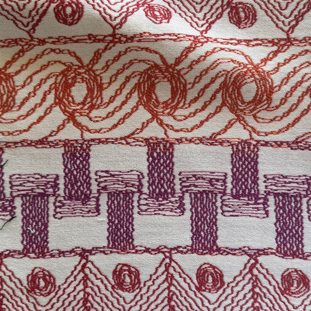 Mid-Weight Striped Geometric Sampler Polyester Blend