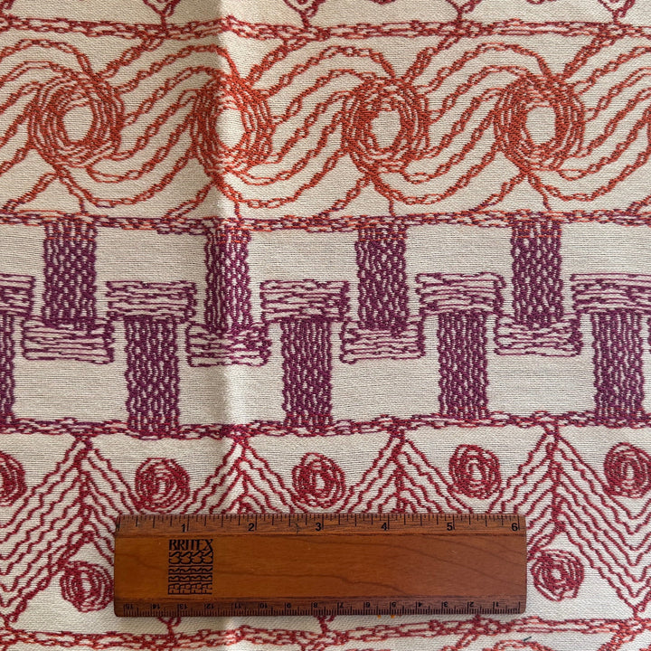 Mid-Weight Striped Geometric Sampler Polyester Blend