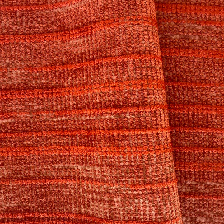 Mid-Weight Glowing Burnt Orange Rayon Blend Chenille (Made in Turkey)