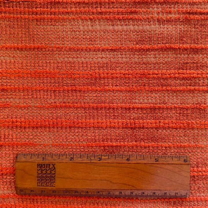 Mid-Weight Glowing Burnt Orange Rayon Blend Chenille (Made in Turkey)