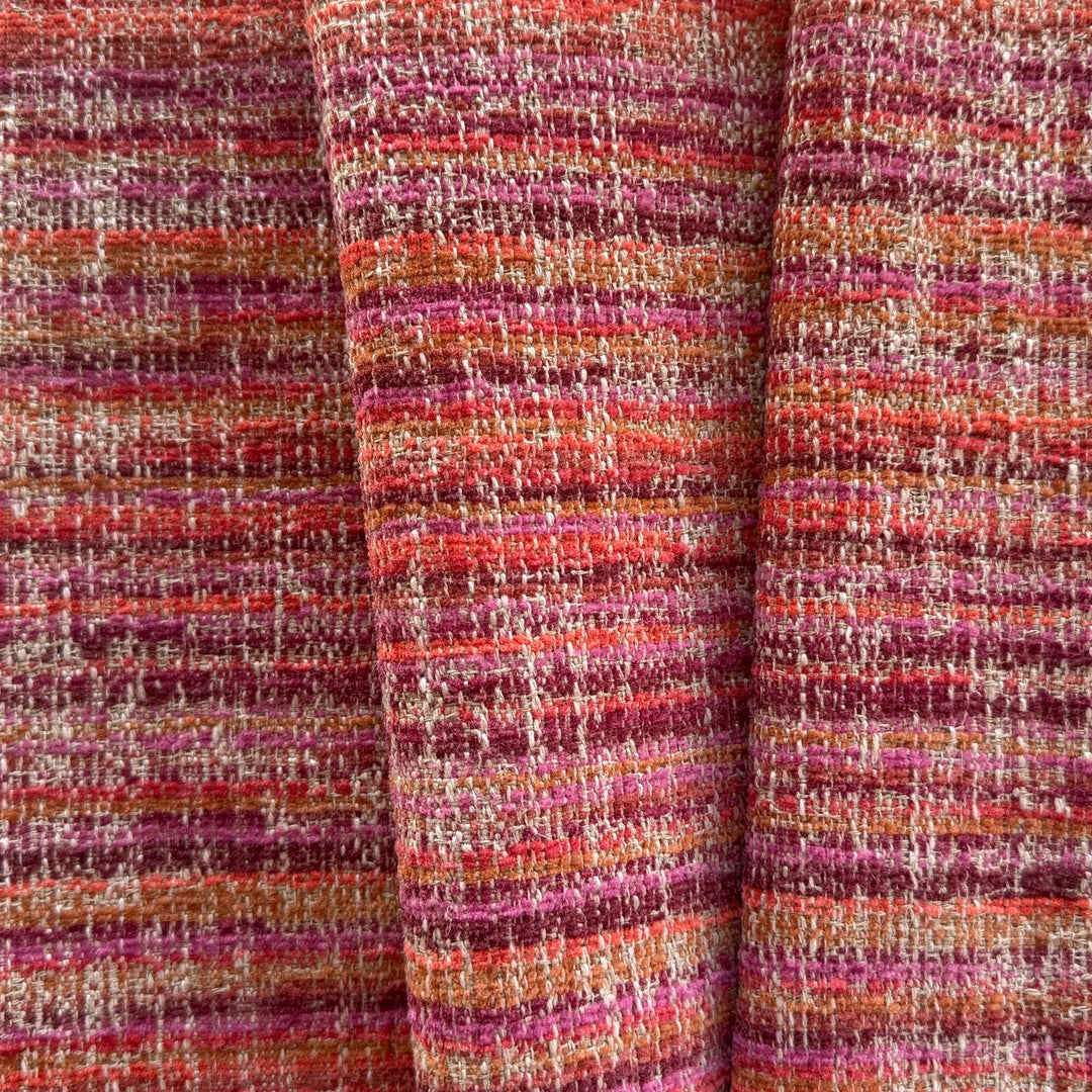 Mid-Weight Elegant Sunset Reflection Polyester Blend Tweed (Made in Turkey)