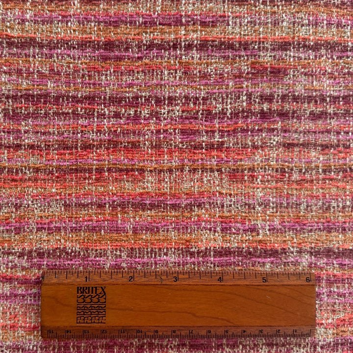 Mid-Weight Elegant Sunset Reflection Polyester Blend Tweed (Made in Turkey)