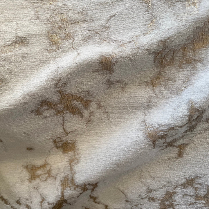 Exquisite Metallic Gold Constellation Rayon Blend Velvet Chenille (Made in Turkey)