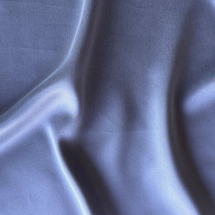 Lustrous Heathered Lilac Sueded Silk Satin Charmeuse