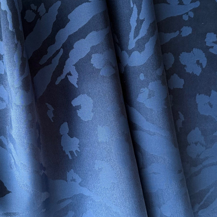 Rebecca Taylor Muted Sapphire Abstract Silk Jacquard (Made in Italy)