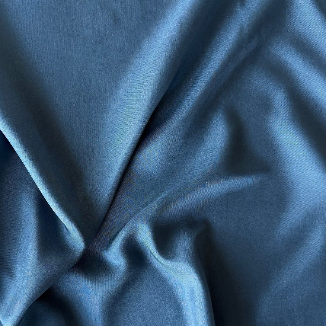Airy Slate Blue Silk Habutai Lining