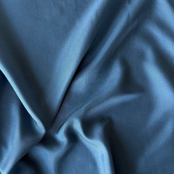 Airy Slate Blue Silk Habutai Lining
