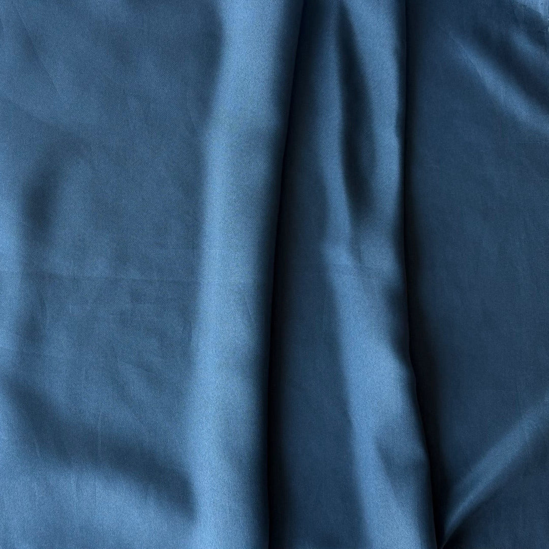 Airy Slate Blue Silk Habutai Lining