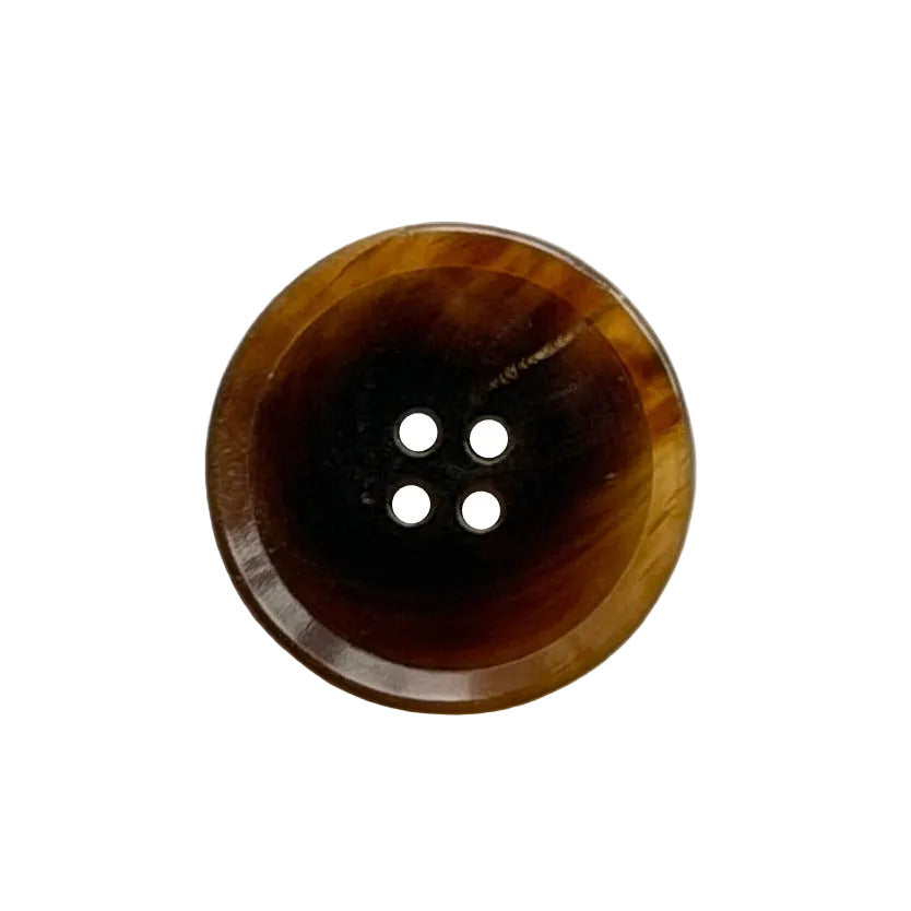 Tortoise 4-Hole Horn Button (Made in Spain)