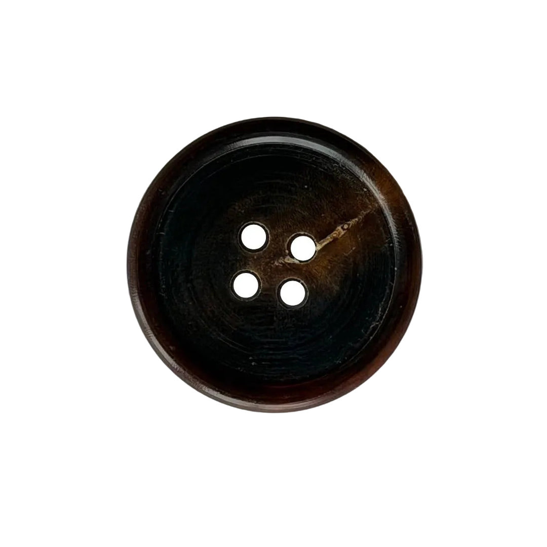 Bittersweet Brown 4-Hole Horn Button (Made in Spain)