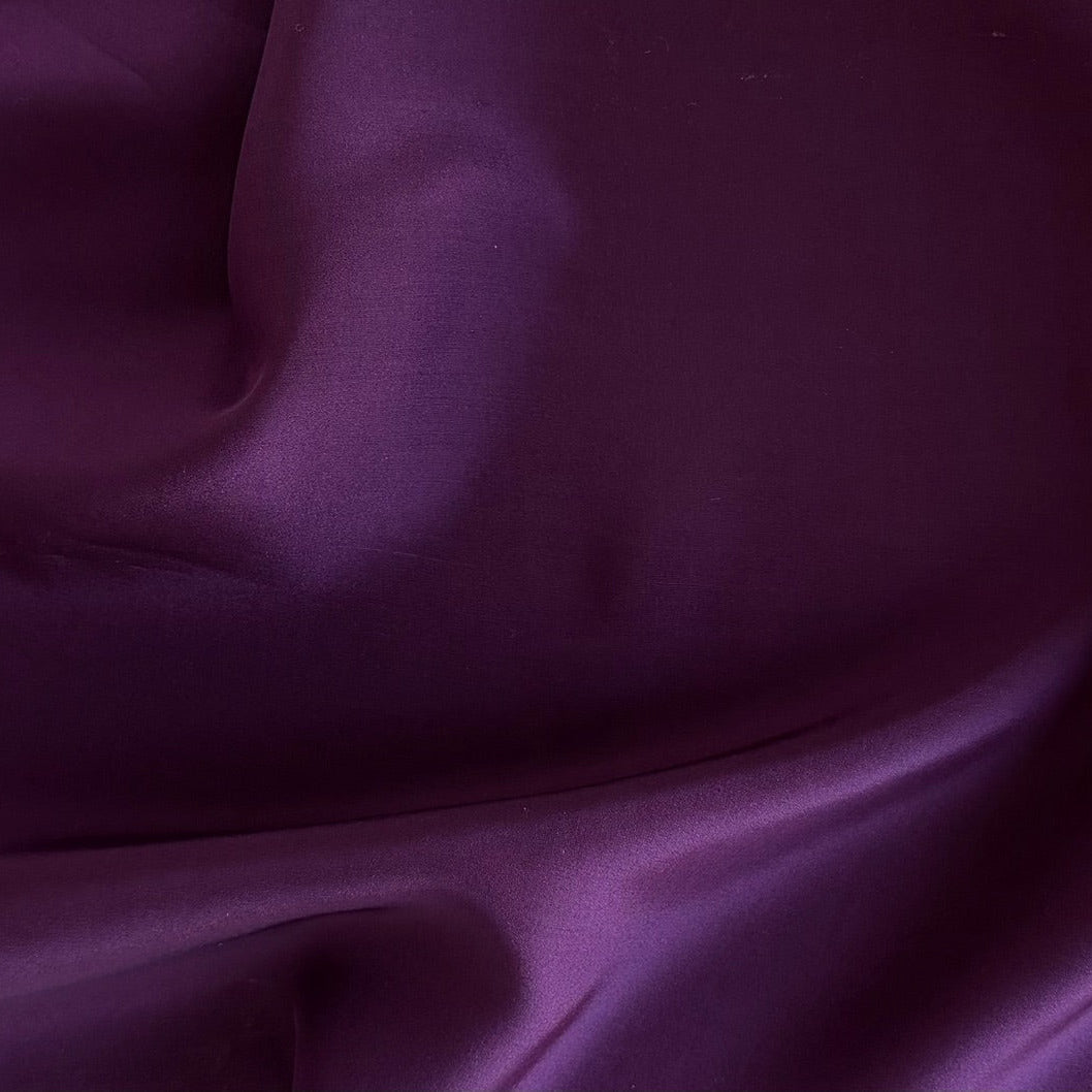 Pansy Purple Silk Crepe de Chine (Made in Italy)