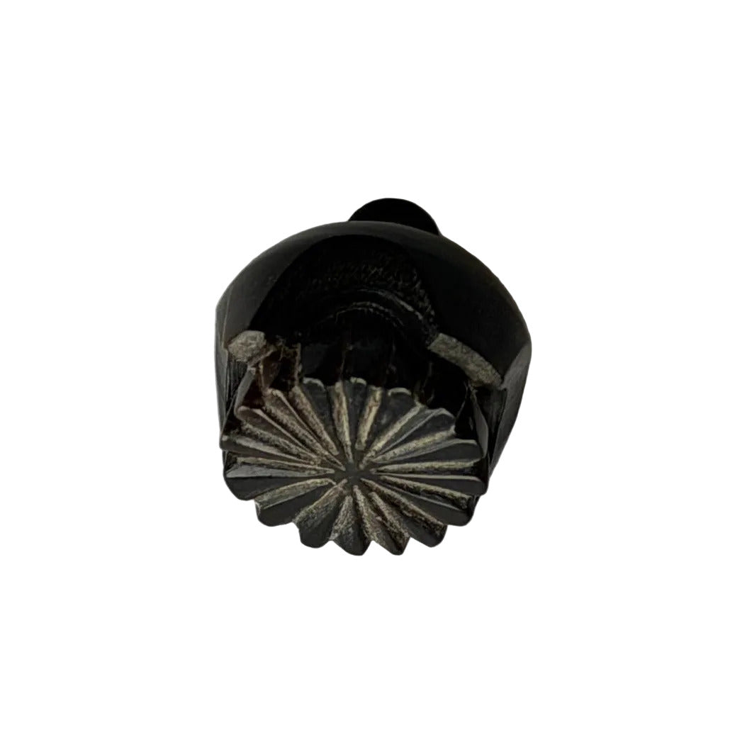3/4" Midnight Brown Rosette Horn Button (Made in Spain)