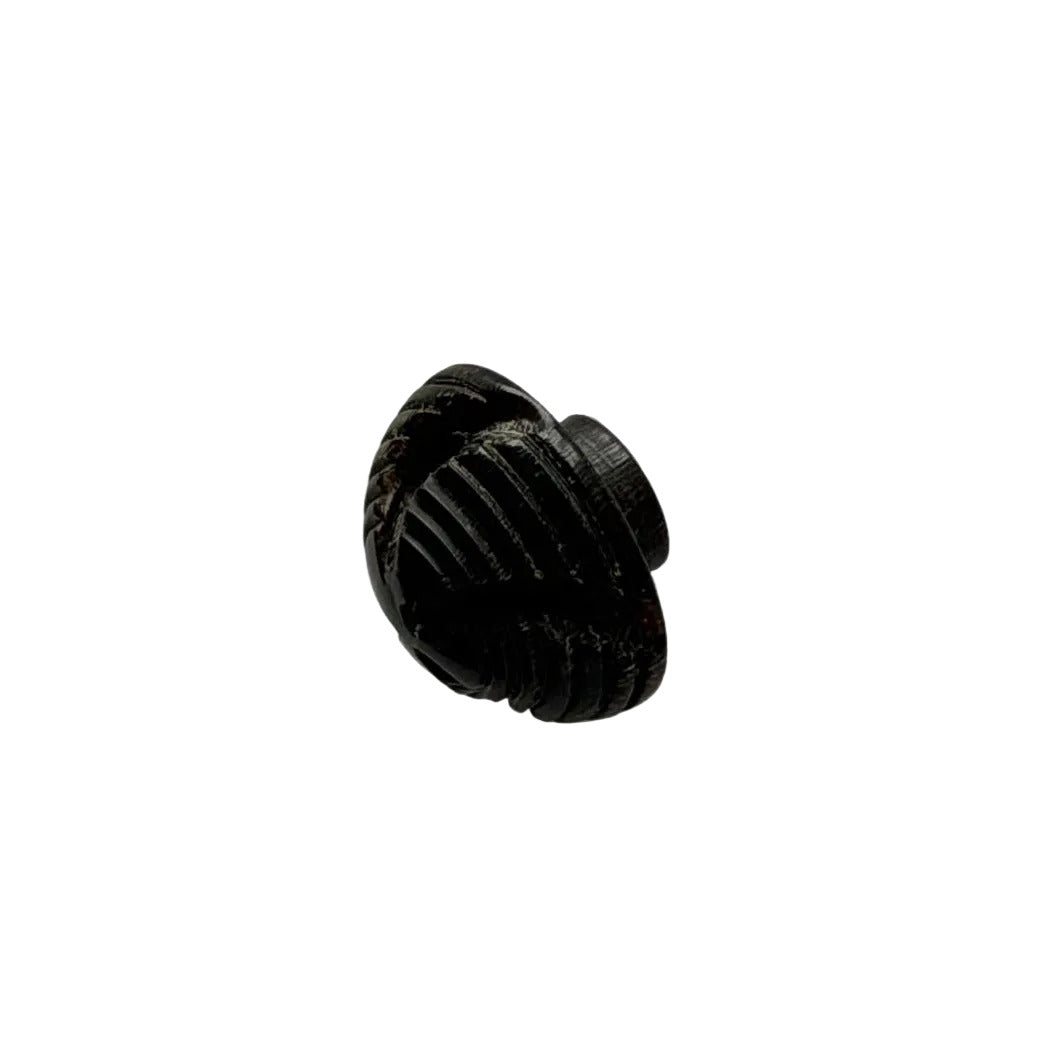 9/16" Whirligig Coffee Brown Horn Button (Made in Spain)