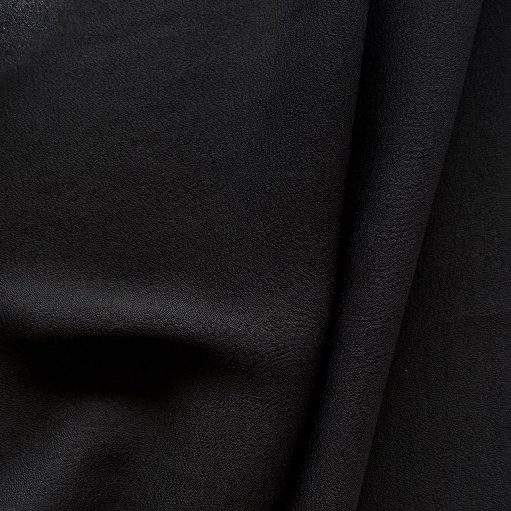 Couture Timeless Obsidian Black Silk Crepe (Made in Italy)