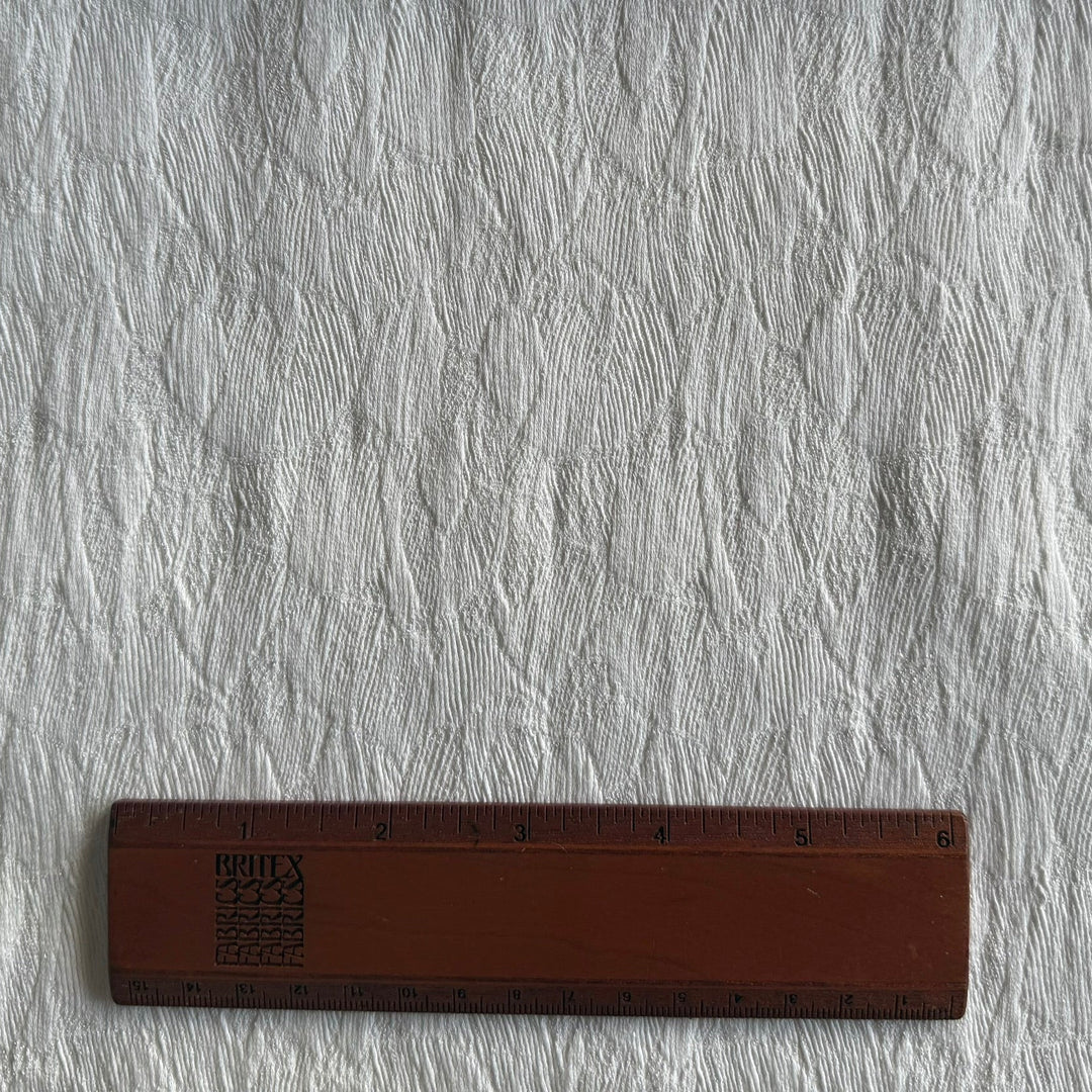 High-End Abstracted Leaves Stretch Cotton Blend Jacquard (Made in Italy)