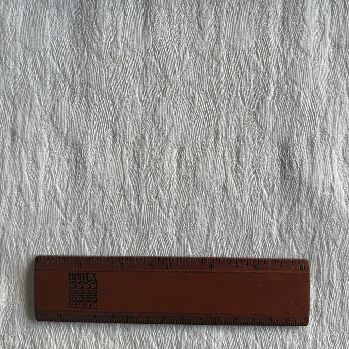 High-End Abstracted Leaves Stretch Cotton Blend Jacquard (Made in Italy)