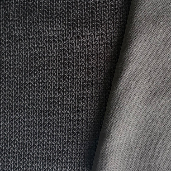 Reversible Black Cotton & Silk Techwear (Made in Italy)