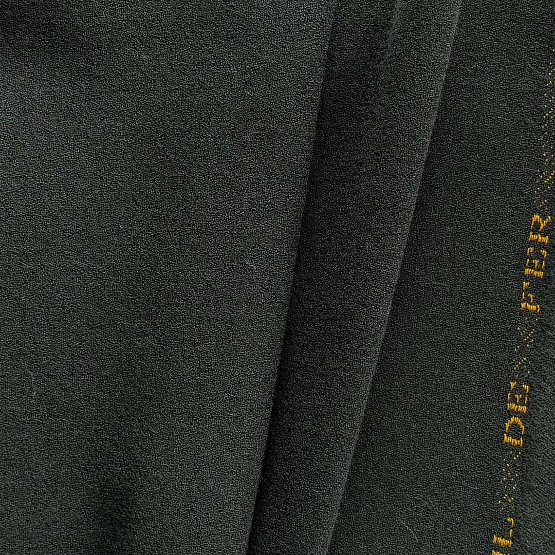 High-End Midnight Pine Selvedged Wool Crepe (Made in Italy)