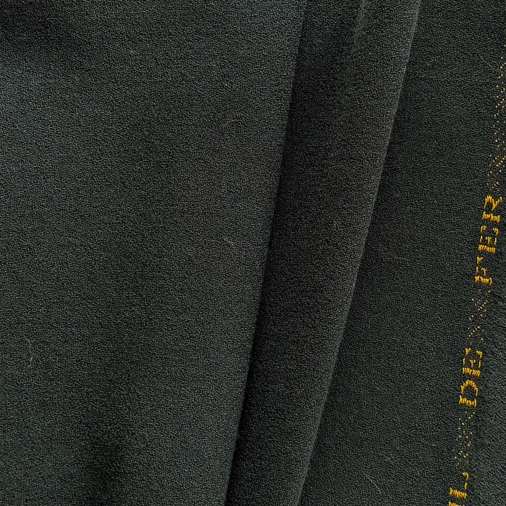 High-End Midnight Pine Selvedged Wool Crepe (Made in Italy)