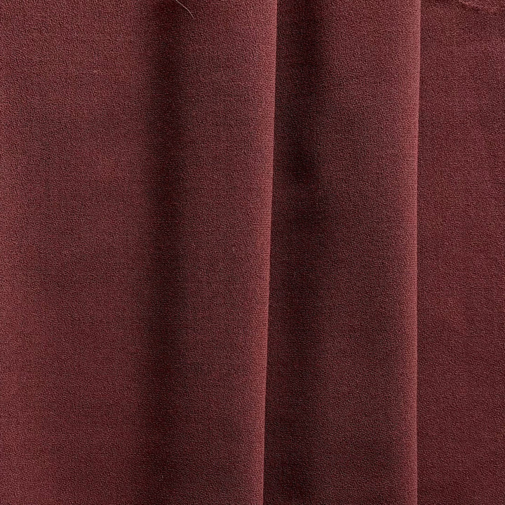 High-End Brick Mahogany Wool Crepe (Made in Italy)