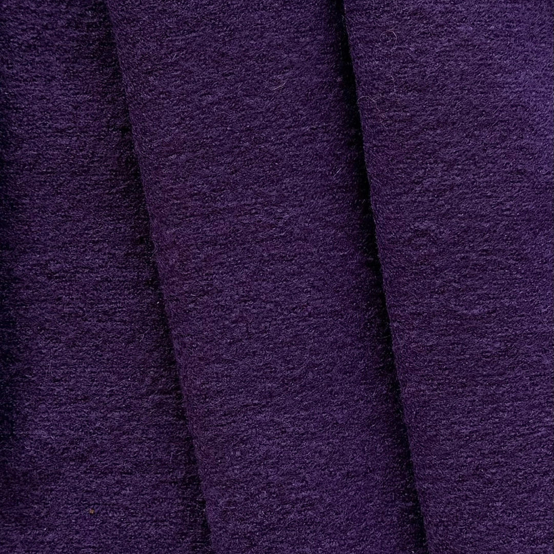 Mid-Weight Italian Ripe Plum Boiled Wool Coating (Made in Italy)