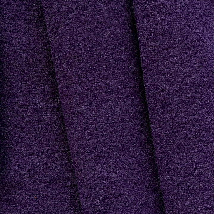 Mid-Weight Italian Ripe Plum Boiled Wool Coating (Made in Italy)