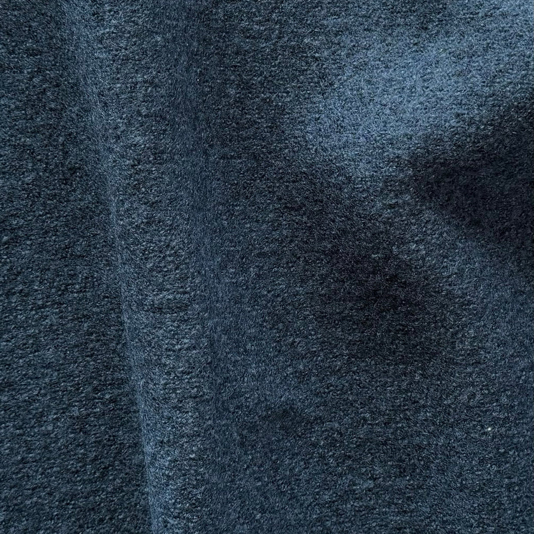 Mid-Weight Heathered Denim Boiled Wool Coating (Made in Italy)