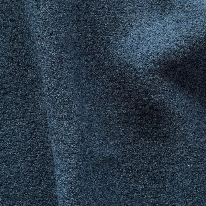 Mid-Weight Heathered Denim Boiled Wool Coating (Made in Italy)
