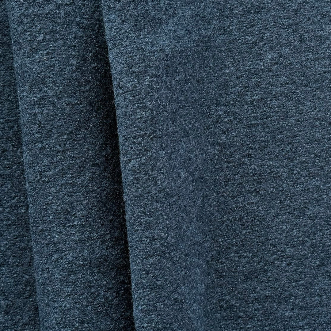 Mid-Weight Heathered Denim Boiled Wool Coating (Made in Italy)