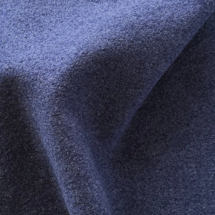 Mid-Weight Heathered Iris Boiled Wool Coating (Made in Italy)