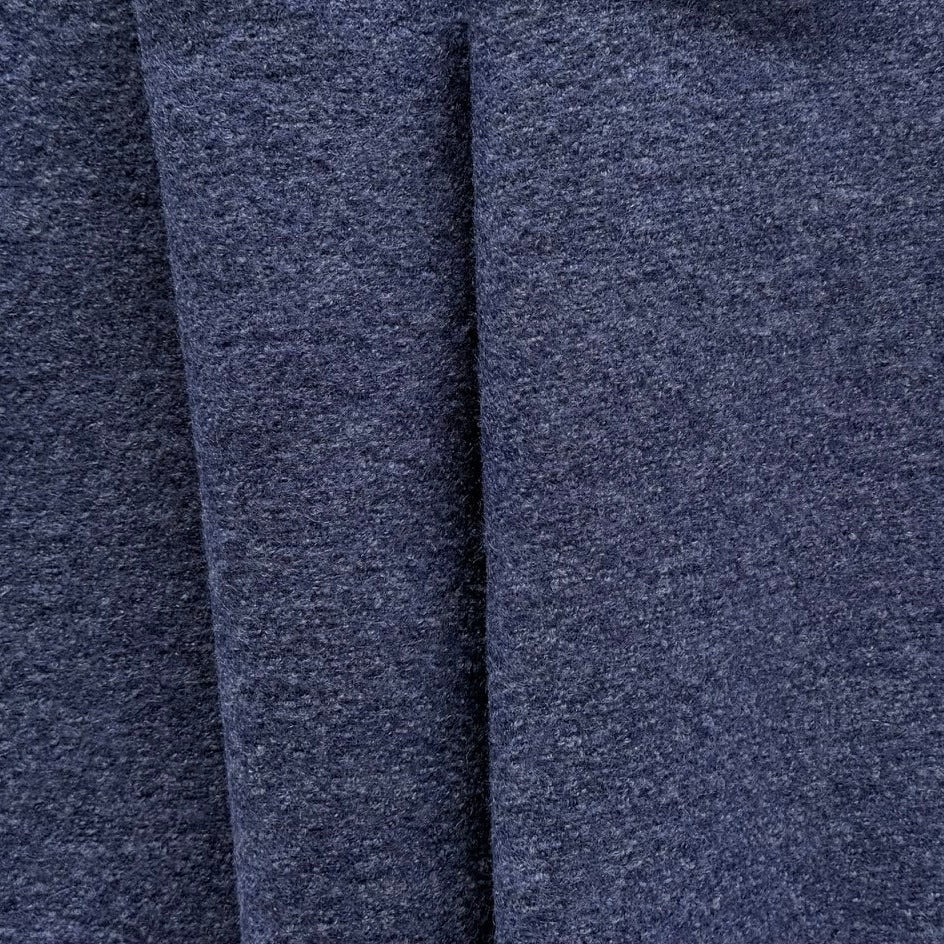 Mid-Weight Heathered Iris Boiled Wool Coating (Made in Italy)