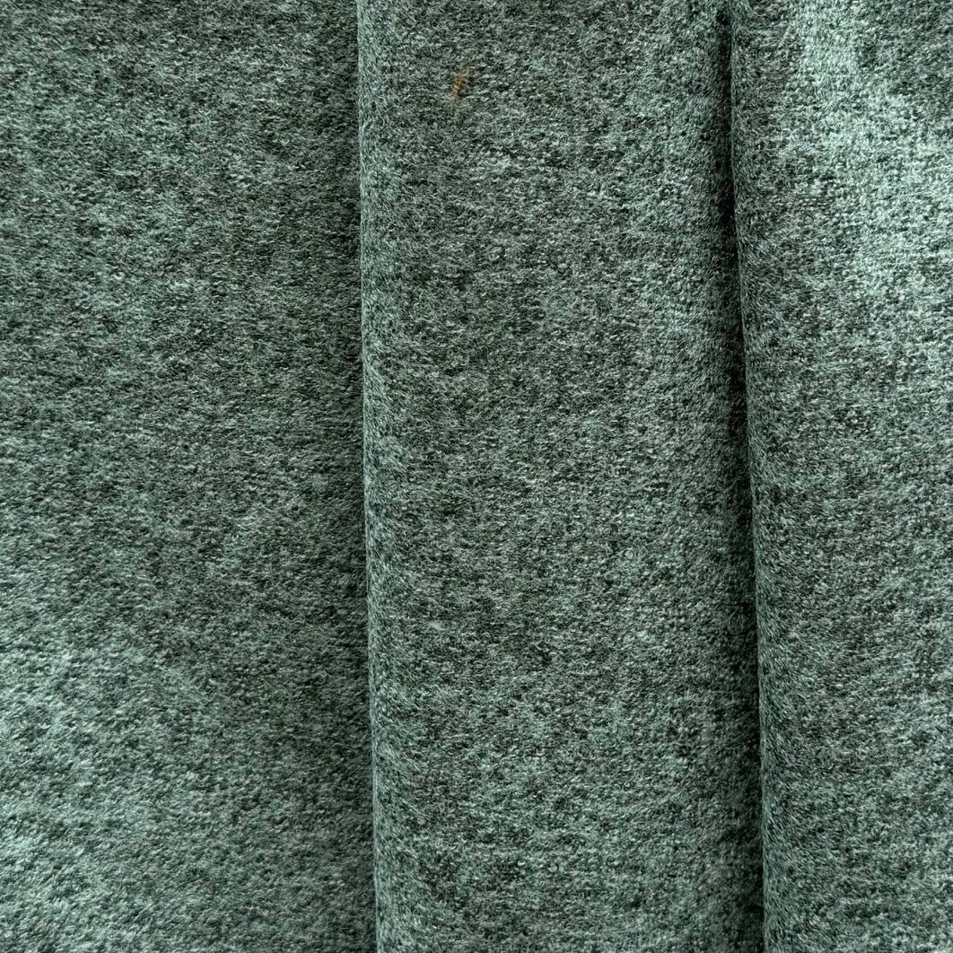 Lighter Mid-Weight Heathered Seafoam Boiled Wool Coating (Made in Italy)