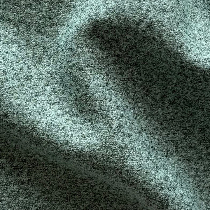 Lighter Mid-Weight Heathered Seafoam Boiled Wool Coating (Made in Italy)