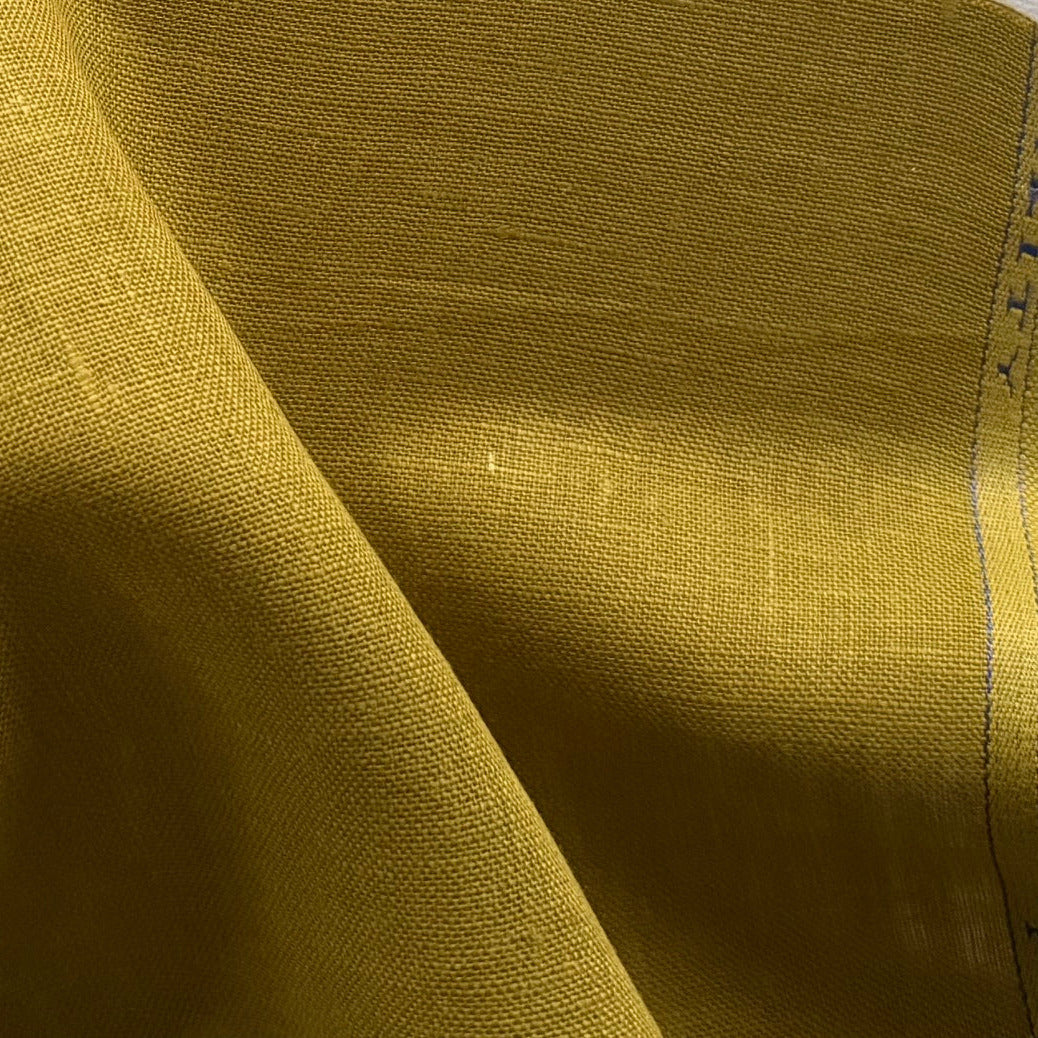 Lighter-Weight Spiced Curry Selvedged Linen (Made in Italy)