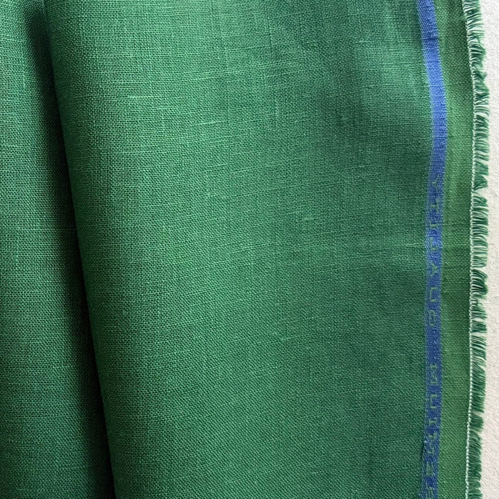 Semi-Sheer Sea Green Selvedged Linen (Made in Italy)