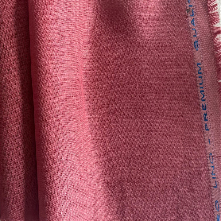 Lighter-Weight Pink Lemonade Selvedged Linen (Made in Italy)