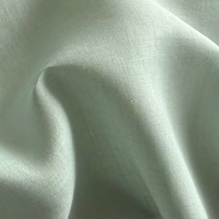 Semi-Sheer Party Mint Green Linen (Made in Italy)