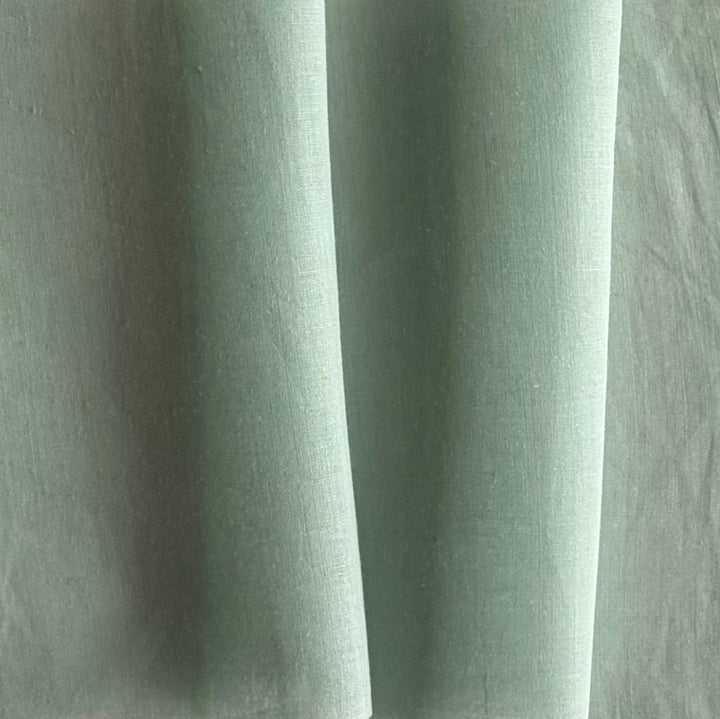 Semi-Sheer Party Mint Green Linen (Made in Italy)
