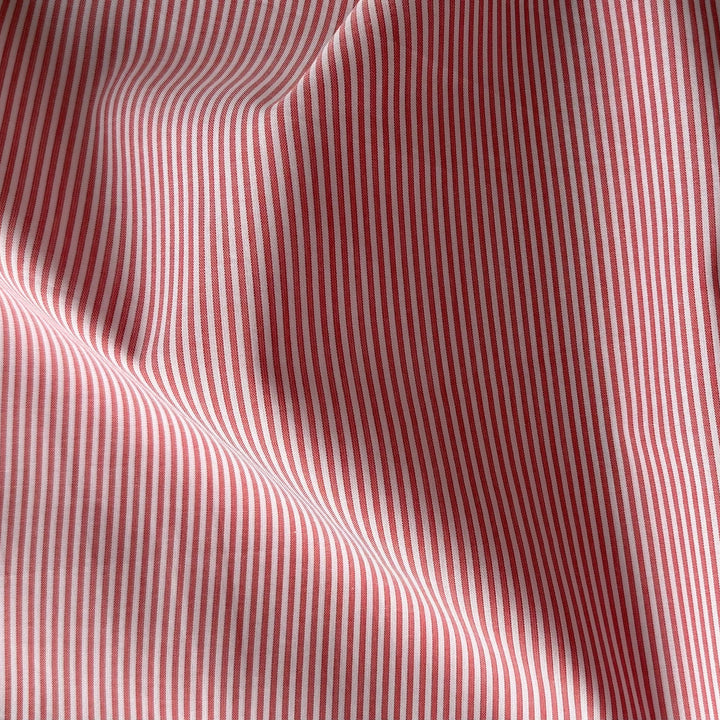 Lighter-Weight Candy Striped Cotton Shirting (Made in Japan)