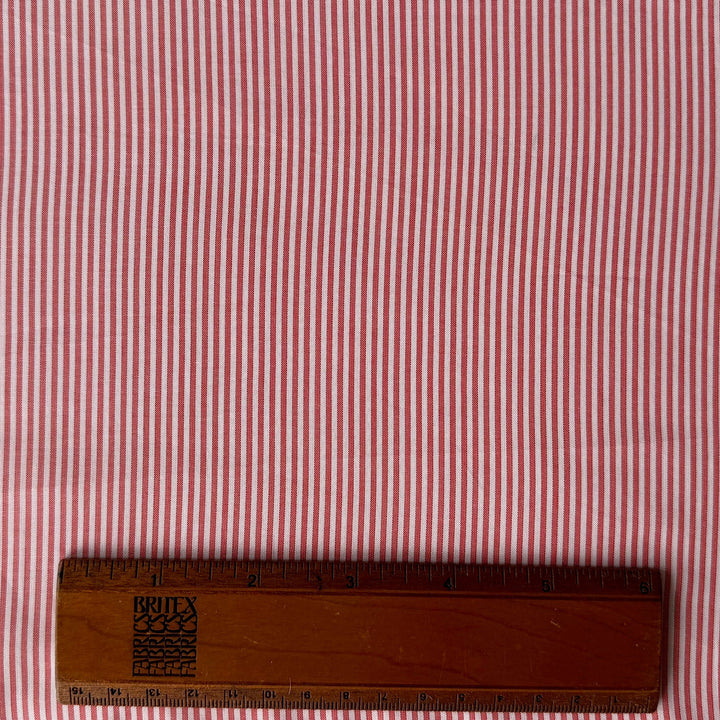 Lighter-Weight Candy Striped Cotton Shirting (Made in Japan)
