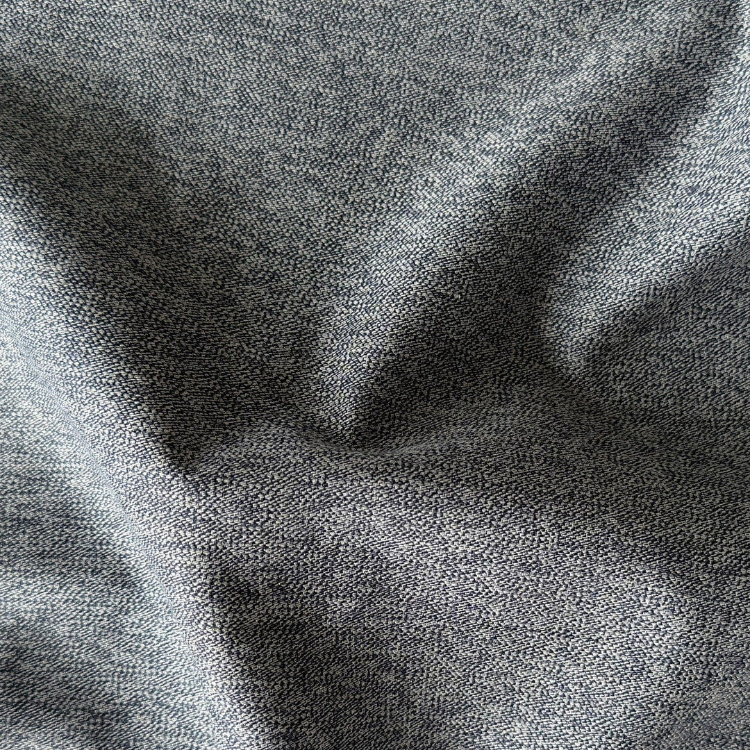 Mottled Indigo Blues Brushed Cotton Shirting (Made in Japan)
