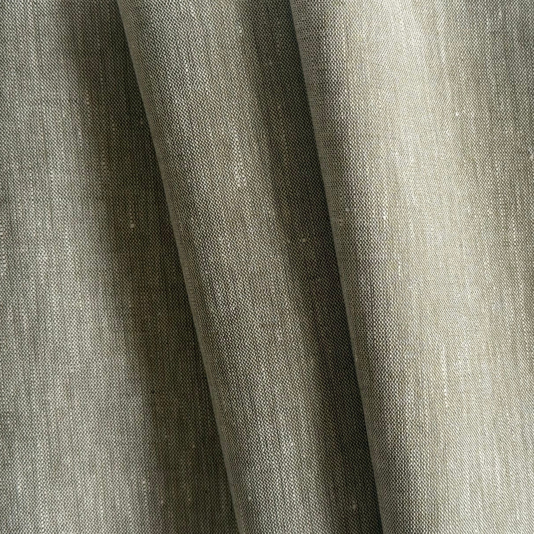 Mid-Weight Tweedy Olive & Almond Linen (Made in Italy)