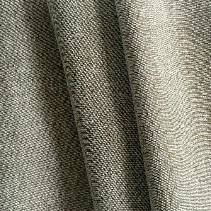 Mid-Weight Tweedy Olive & Almond Linen (Made in Italy)
