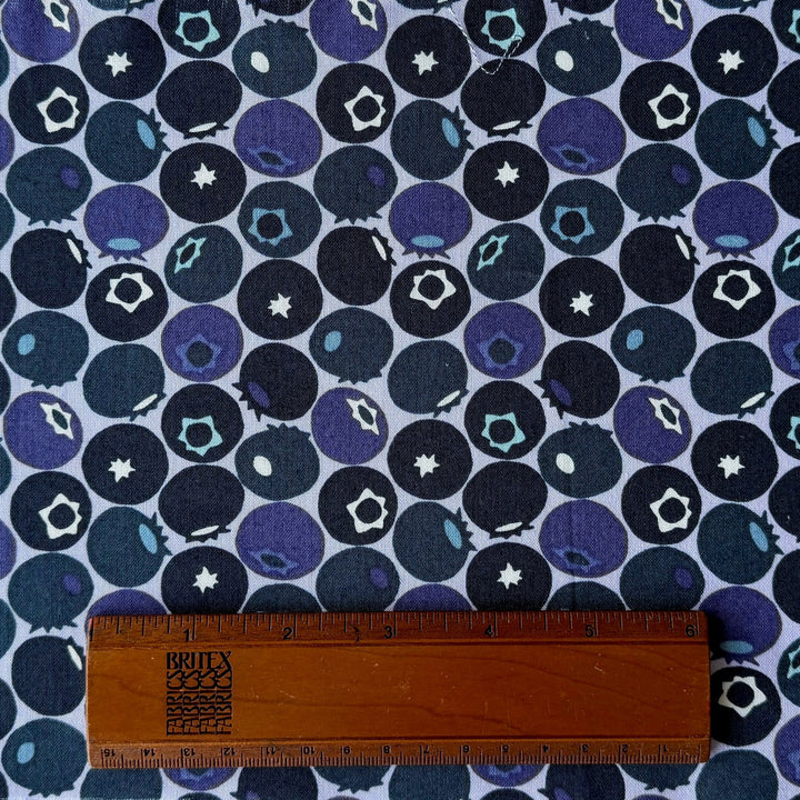 Under the Apple Tree Blueberry Blue Quilting Cotton (Made in Japan)