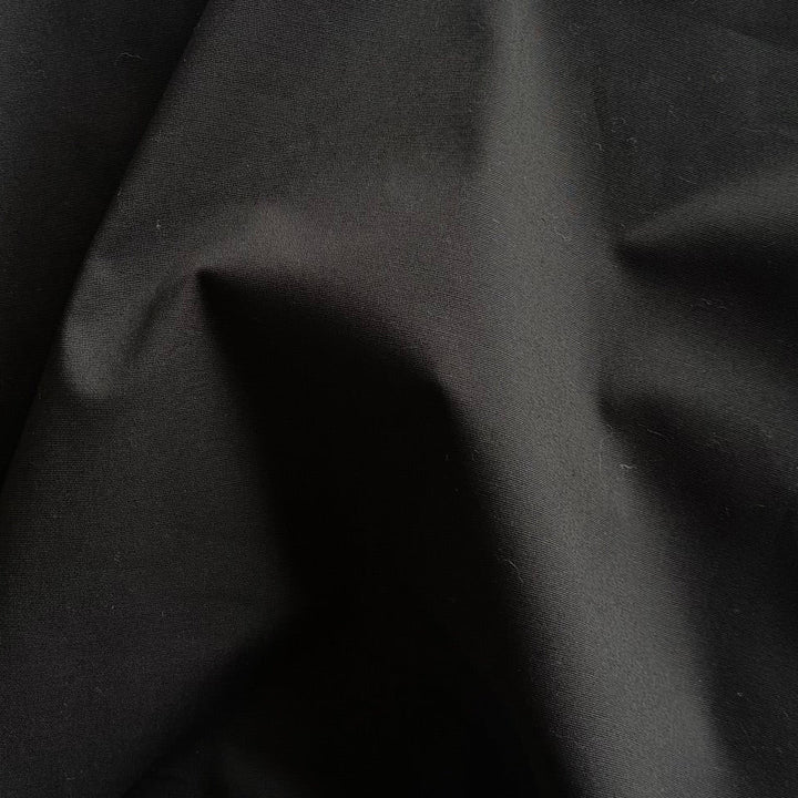 Lighter-Weight Black Simple Stretch Cotton